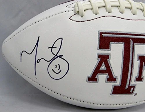 Michael Bennett Martellus Bennett Signed Texas AM Logo Football- JSA W Auth - Image 2