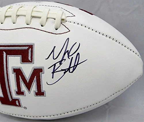 Michael Bennett Martellus Bennett Signed Texas AM Logo Football- JSA W Auth - Image 3