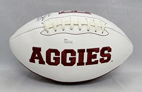 Michael Bennett Martellus Bennett Signed Texas AM Logo Football- JSA W Auth - Image 4