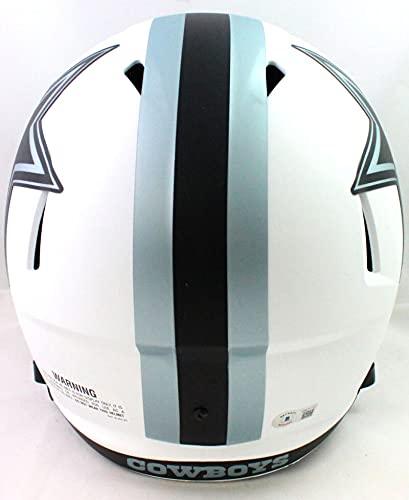 Michael Irvin Autographed Dallas Cowboys Lunar Speed F/S Helmet- Beckett W Blk - Image 3