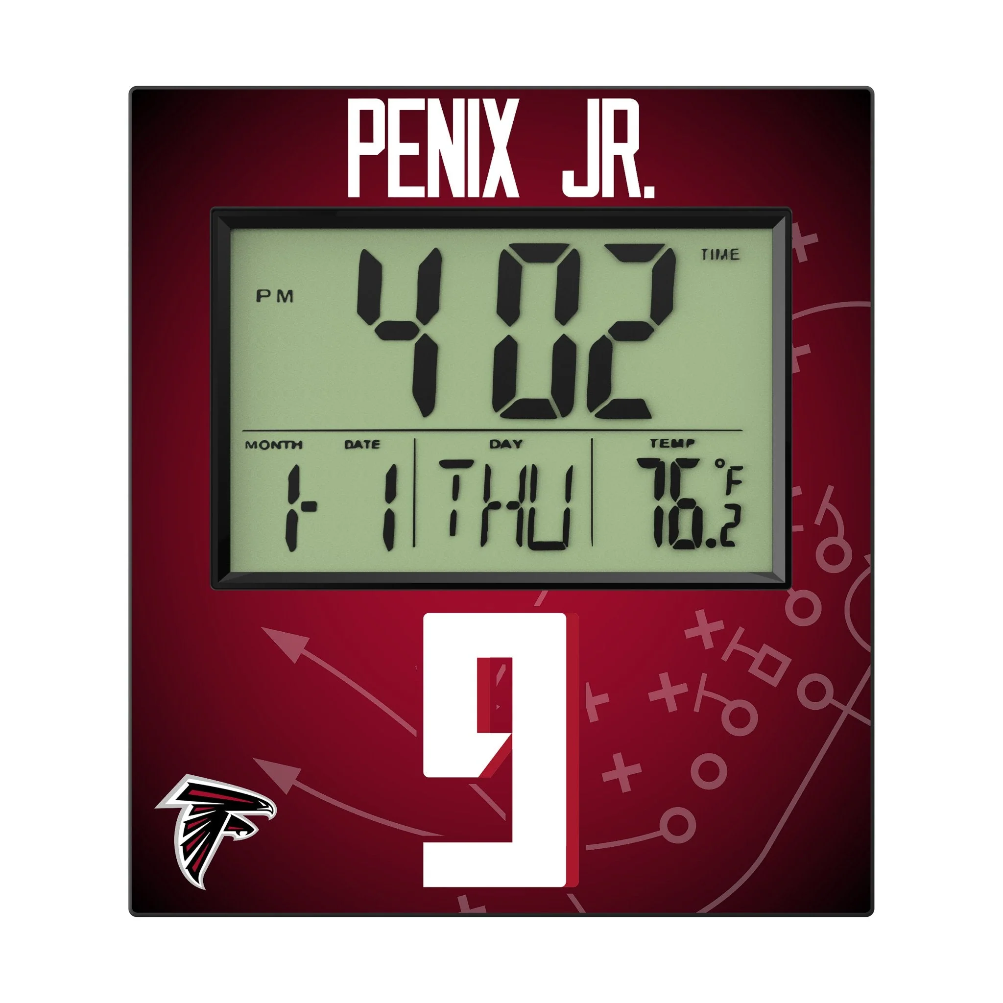 Michael Penix Jr. Atlanta Falcons 9 Game Tactic Wall Clock - Image 2