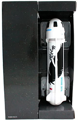 Michael Strahan Autographed Blue Origin Mini Rocket-Beckett W Hologram Black