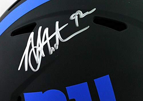 Michael Strahan Autographed New York Giants F/S Eclipse Speed Helmet - Beckett W Auth silver - Image 5