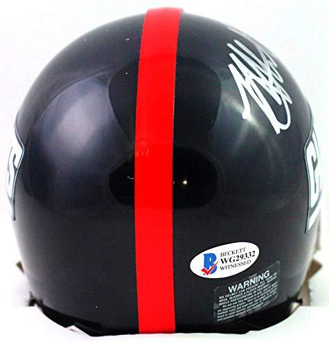 Michael Strahan Autographed NY Giants 81-99 TB Mini Helmet - Beckett W SILVER - Image 2