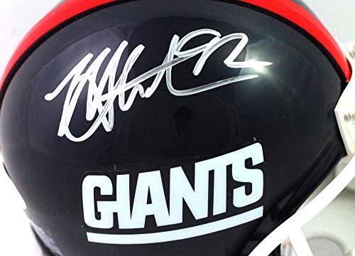 Michael Strahan Autographed NY Giants 81-99 TB Mini Helmet - Beckett W SILVER - Image 3