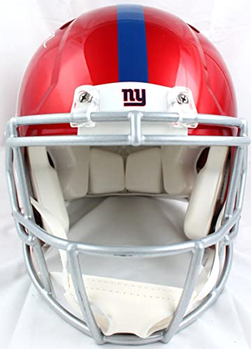 Michael Strahan Autographed NY Giants F/S Flash Speed Authentic Helmet-Beckett W Hologram White - Image 6