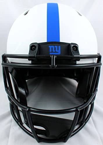 Michael Strahan Autographed NY Giants F/S Lunar Speed Authentic Helmet-Beckett W Hologram Blue - Image 6