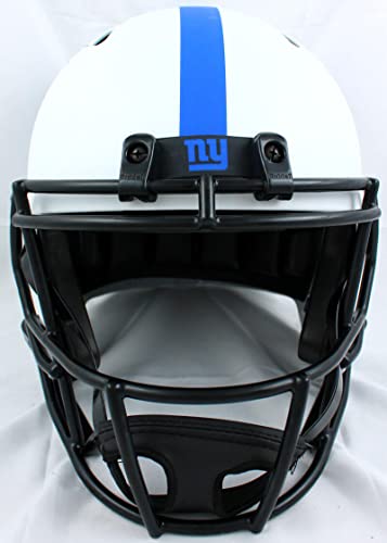 Michael Strahan Autographed NY Giants F/S Lunar Speed Helmet-Beckett W Hologram Blue - Image 6