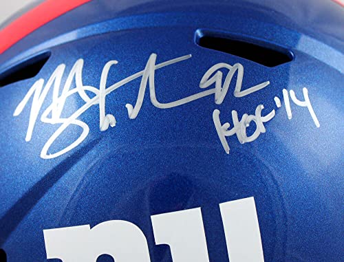 Michael Strahan Autographed NY Giants F/S Speed Helmet w/HOF-Beckett W Hologram Silver - Image 7