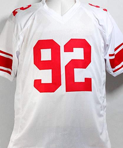 Michael Strahan Autographed White Pro Style Jersey- Beckett W Auth 9 - Image 2
