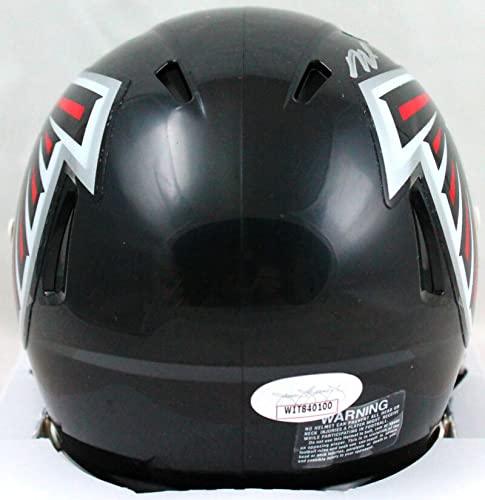 Michael Vick Autographed Atlanta Falcons 03-19 Speed Mini Helmet - JSA W Auth Silver - Image 2