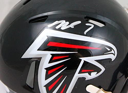 Michael Vick Autographed Atlanta Falcons 03-19 Speed Mini Helmet - JSA W Auth Silver - Image 3