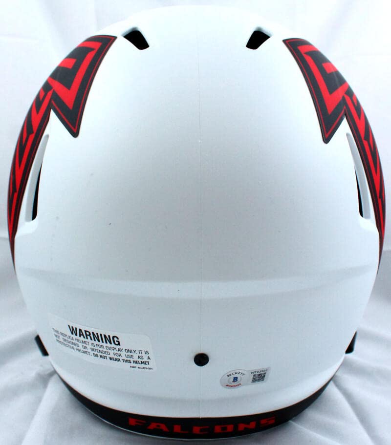 Michael Vick Autographed Atlanta Falcons F/S Lunar Speed Helmet-Beckett W Hologram Red - Image 5