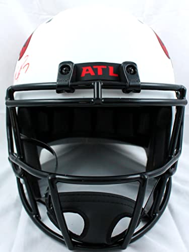 Michael Vick Autographed Atlanta Falcons F/S Lunar Speed Helmet-Beckett W Hologram Red - Image 6
