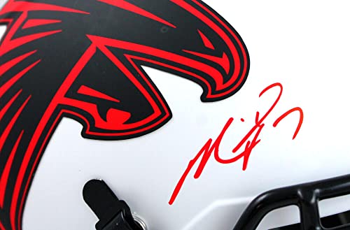 Michael Vick Autographed Atlanta Falcons F/S Lunar Speed Helmet-Beckett W Hologram Red - Image 7