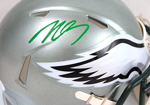 Michael Vick Autographed Eagles Flash Speed Mini Helmet- JSA W Auth Green - Image 3
