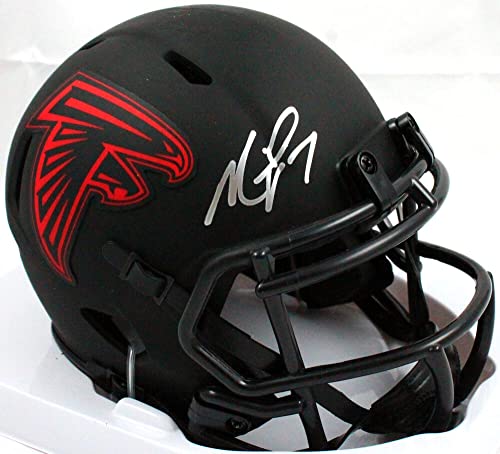 Michael Vick Autographed Falcons Eclipse Speed Mini Helmet-Beckett W Hologram Silver