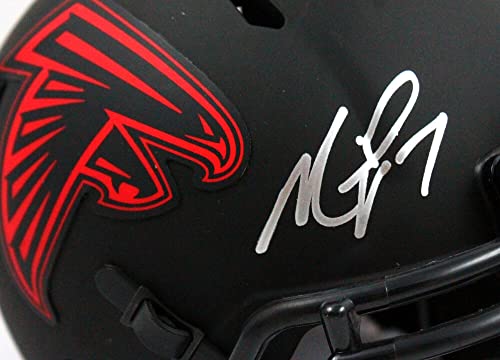 Michael Vick Autographed Falcons Eclipse Speed Mini Helmet-Beckett W Hologram Silver - Image 5