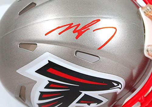 Michael Vick Autographed Falcons Flash Speed Mini Helmet- JSA W Auth Red - Image 3