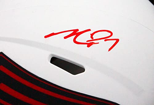 Michael Vick Autographed Falcons Lunar Speed Mini Helmet-Beckett W Hologram Red - Image 5