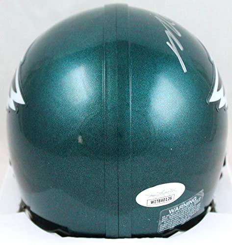 Michael Vick Autographed Philadelphia Eagles Mini Helmet-JSA W Silver - Image 2