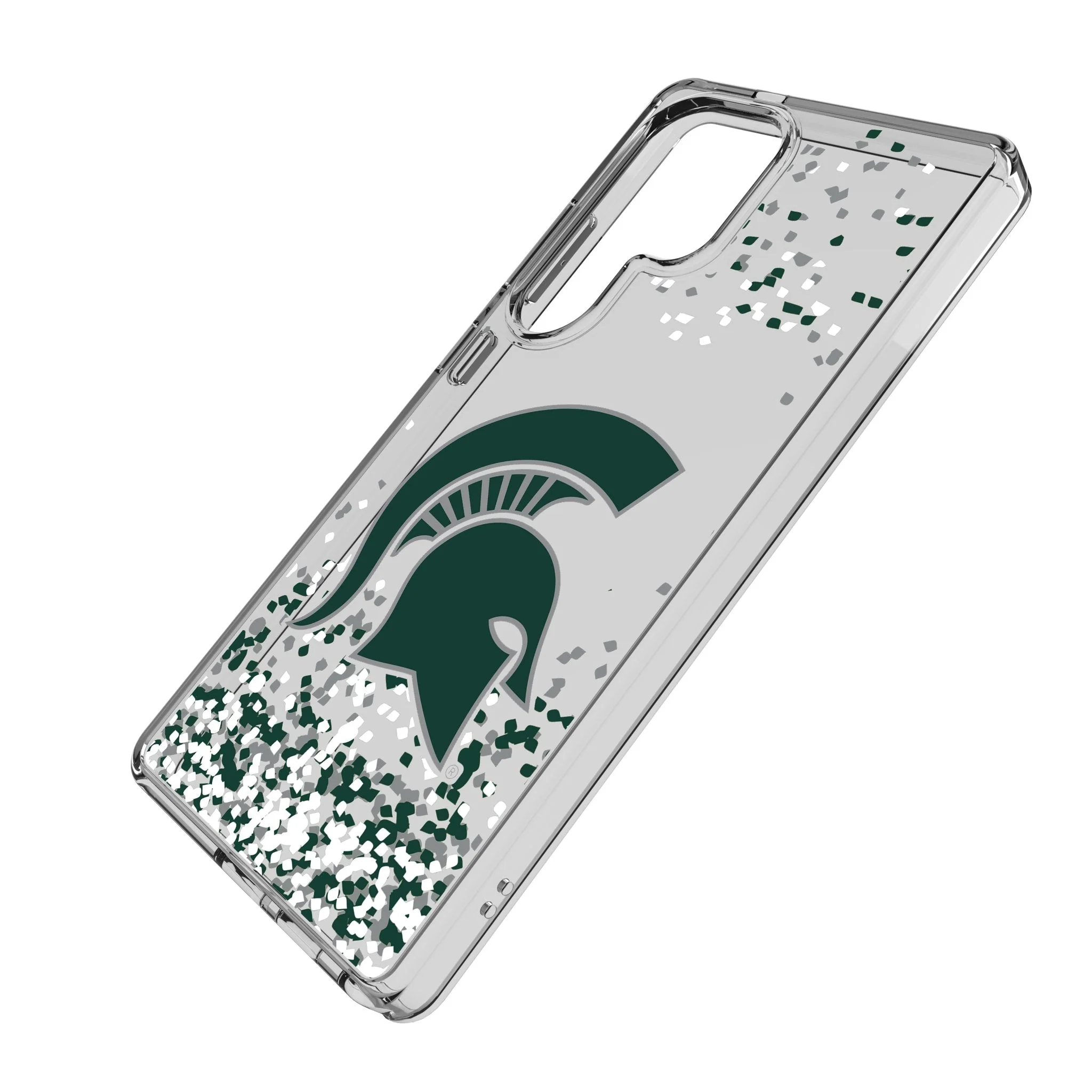 Michigan State University Spartans Confetti Clear Phone Case for Samsung Galaxy - Image 2