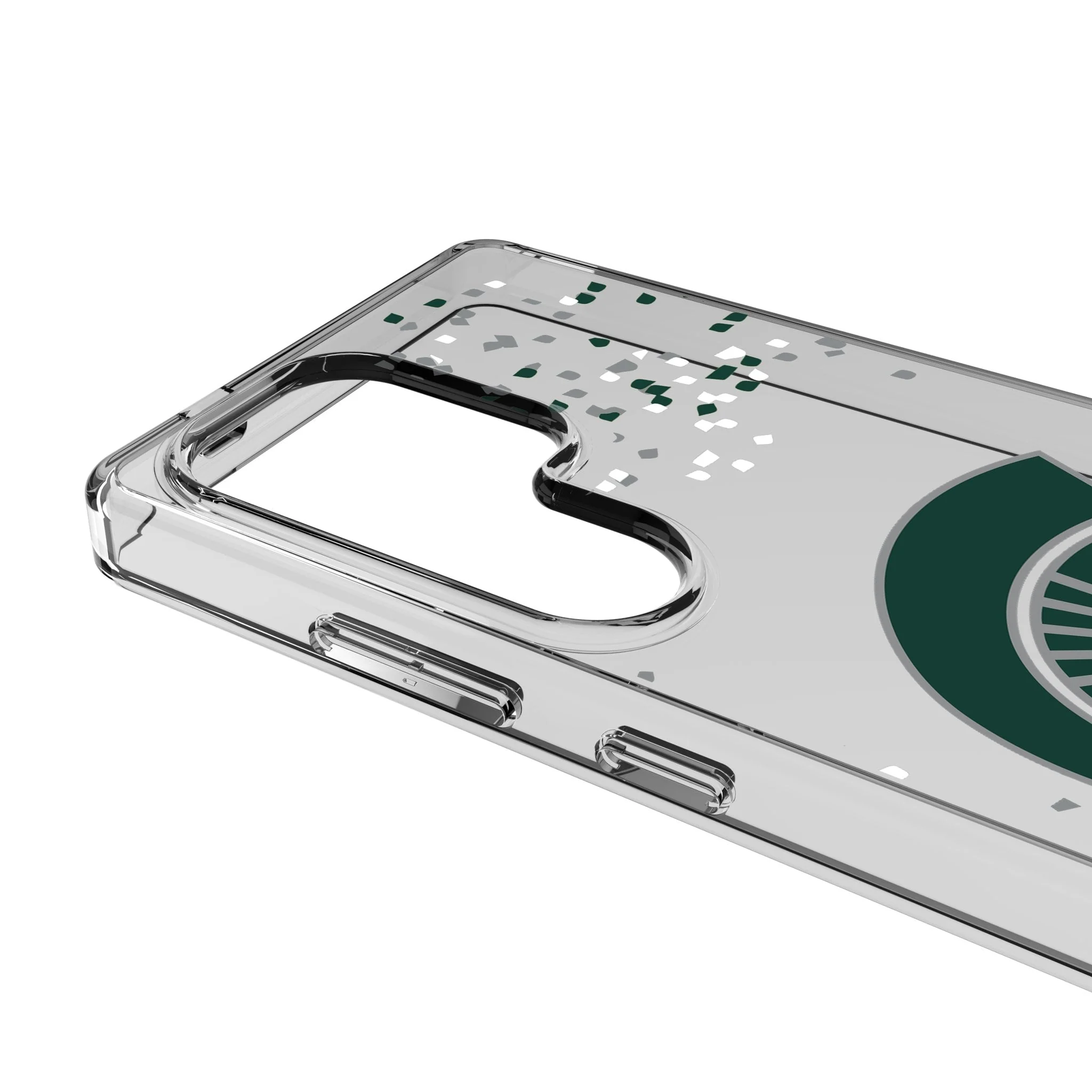 Michigan State University Spartans Confetti Clear Phone Case for Samsung Galaxy - Image 3