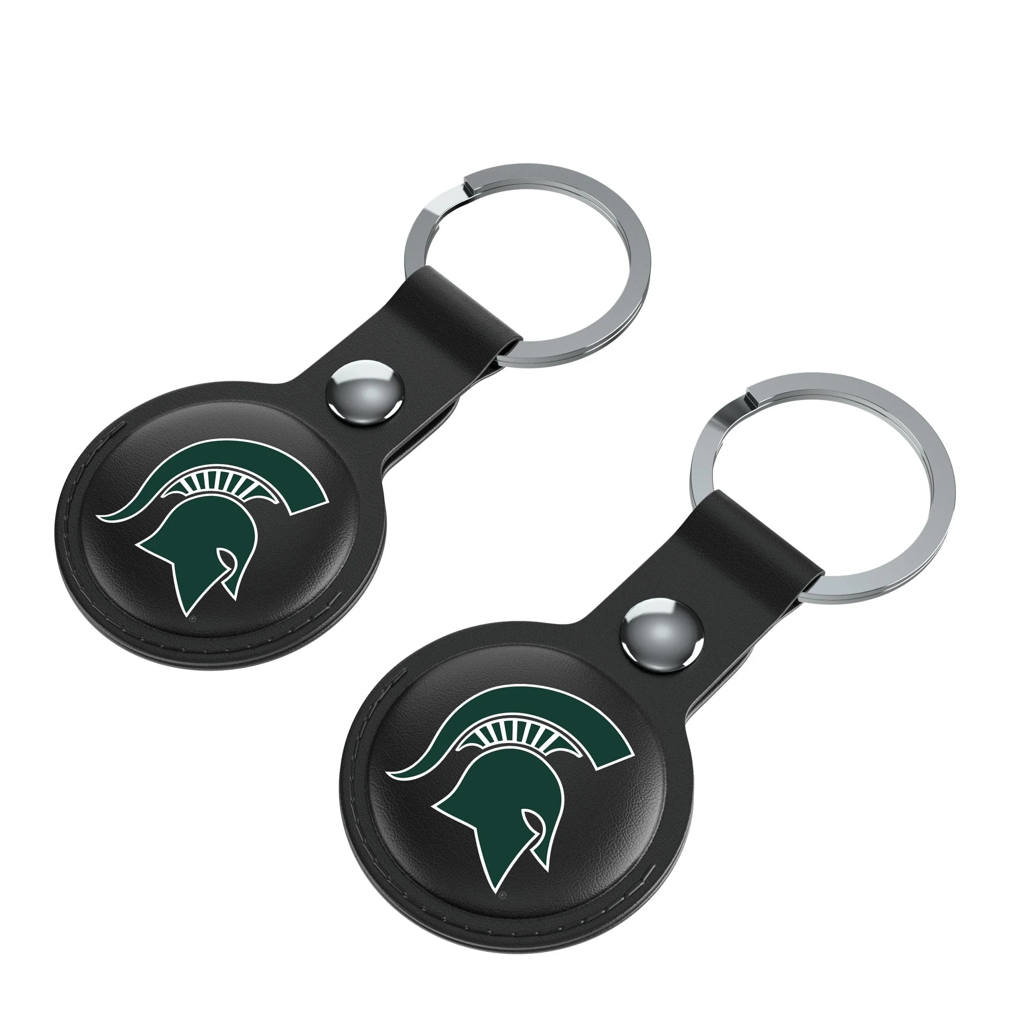 Michigan State University Spartans Insignia Black Airtag Holder 2-Pack - Image 3