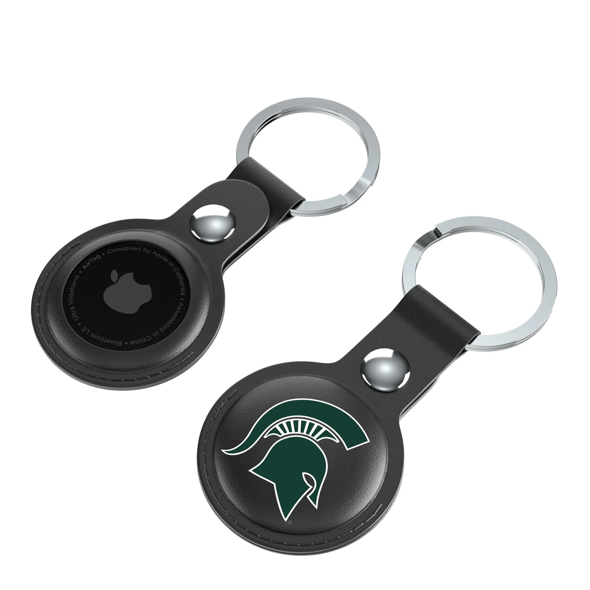 Michigan State University Spartans Insignia Black Airtag Holder 2-Pack - Image 4