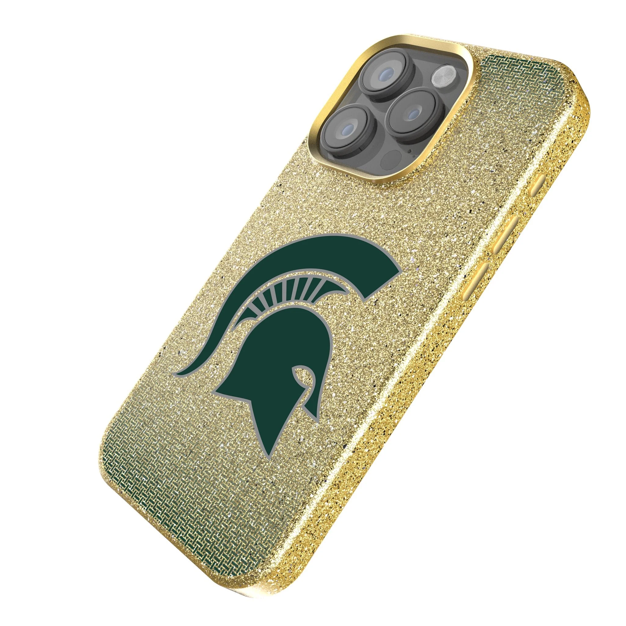 Michigan State University Spartans Linen Bling Phone Case for Apple iPhone - Image 2