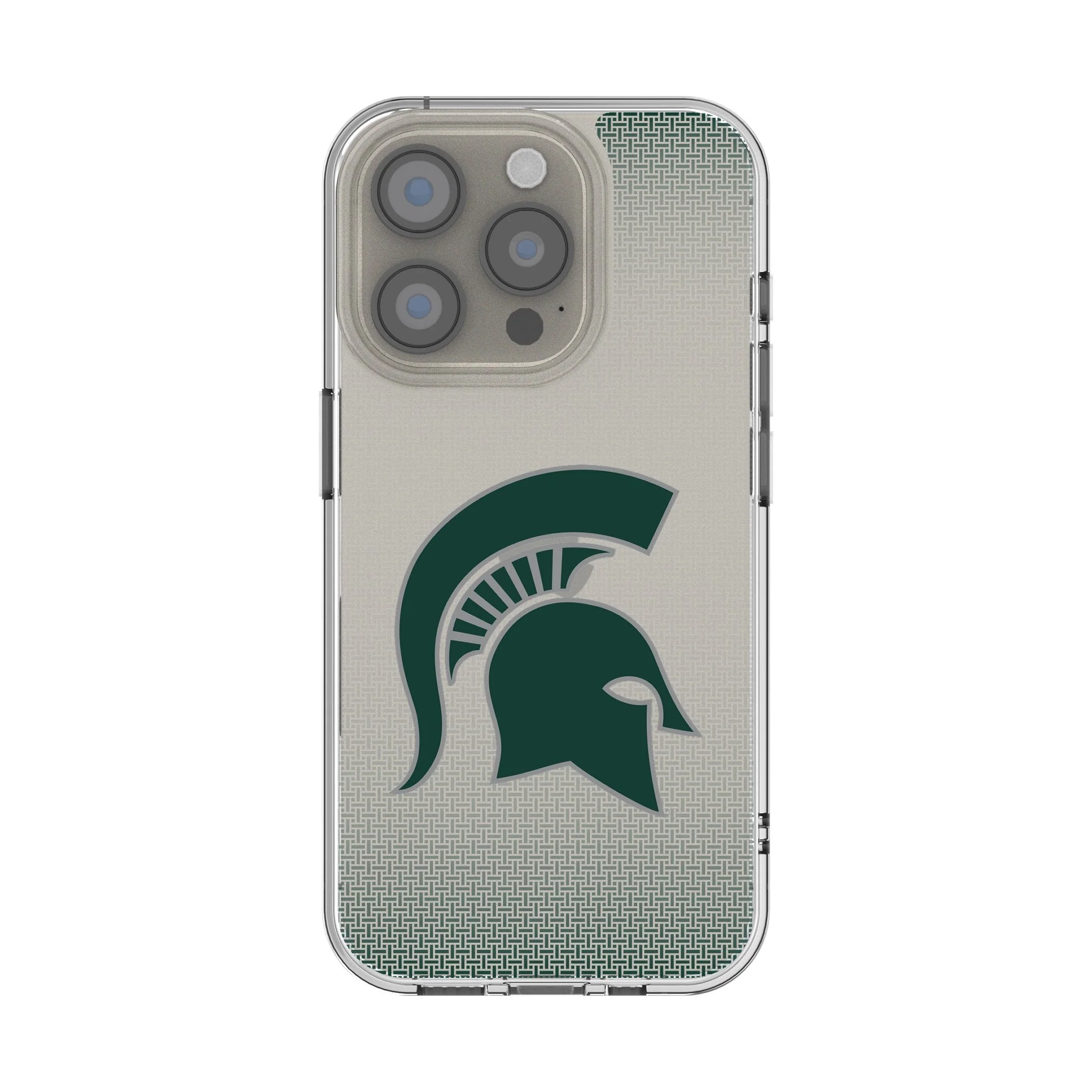Michigan State University Spartans Linen Clear Phone Case for Apple iPhone