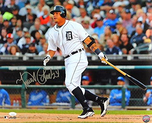 Miguel Cabrera Autographed Detroit Tigers 16x20 Post Bat HM Photo - JSA W Silvr