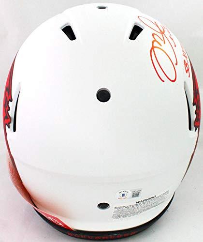Mike Alstott Autographed Authentic Bucs Lunar Speed F/S Helmet SB- Beckett WRed - Image 3
