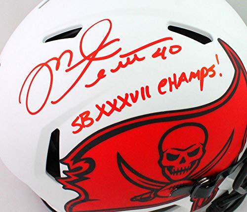 Mike Alstott Autographed Authentic Bucs Lunar Speed F/S Helmet SB- Beckett WRed - Image 5