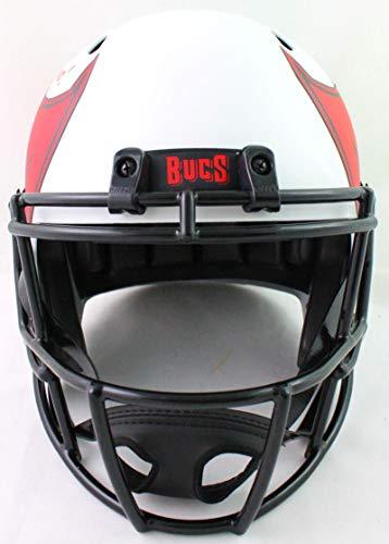 Mike Alstott Autographed Buccaneers Lunar Speed F/S Helmet SBC- Beckett W Red - Image 4