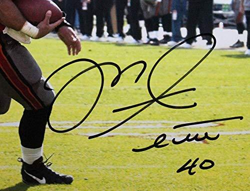 Mike Alstott Autographed Bucs Running Vs 49ers 16x20 HM Photo- Beckett W Black - Image 2
