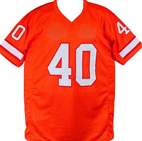 Mike Alstott Autographed Orange Pro Style Jersey - Beckett W Hologram Black 4 - Image 2