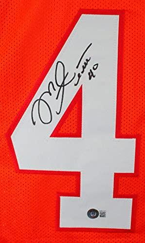 Mike Alstott Autographed Orange Pro Style Jersey - Beckett W Hologram Black 4 - Image 3