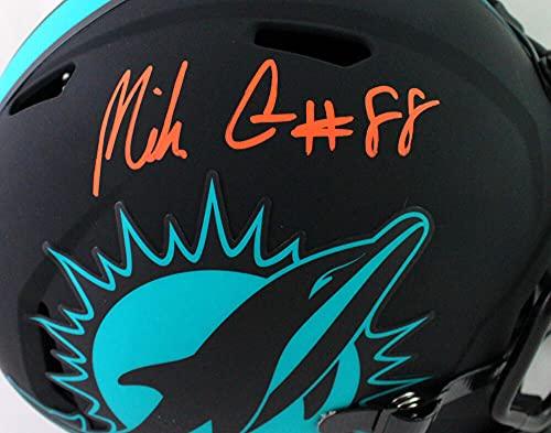 Mike Gesicki Autographed Miami Dolphins Eclipse Speed FS Helmet-Beckett WOrange - Image 5