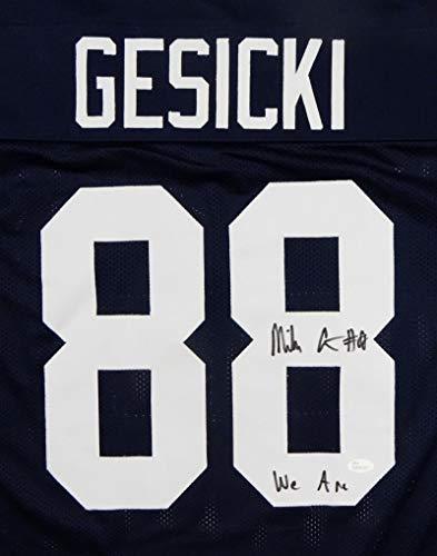 Mike Gesicki Autographed Navy College Style Jersey w/We Are -JSA Witness Auth R8 - Image 2
