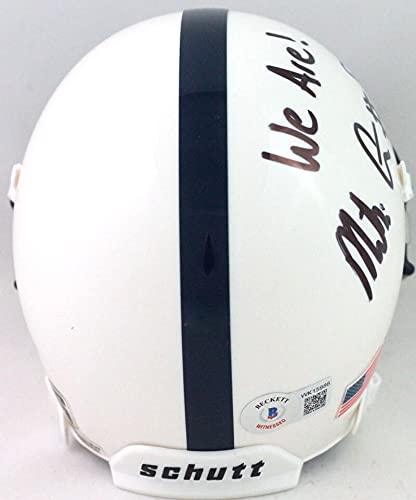 Mike Gesicki Autographed Nittany Lions Mini Helmet w/We Are- Beckett W Black - Image 2