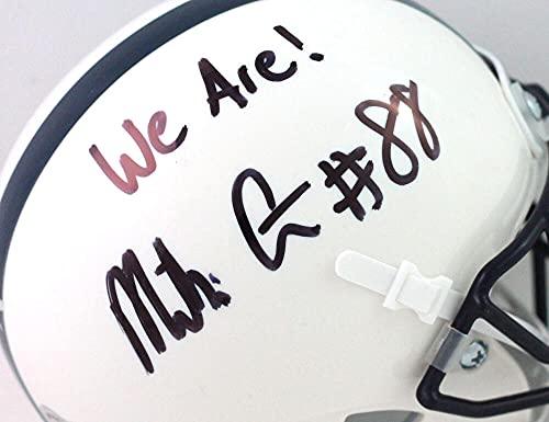Mike Gesicki Autographed Nittany Lions Mini Helmet w/We Are- Beckett W Black - Image 3