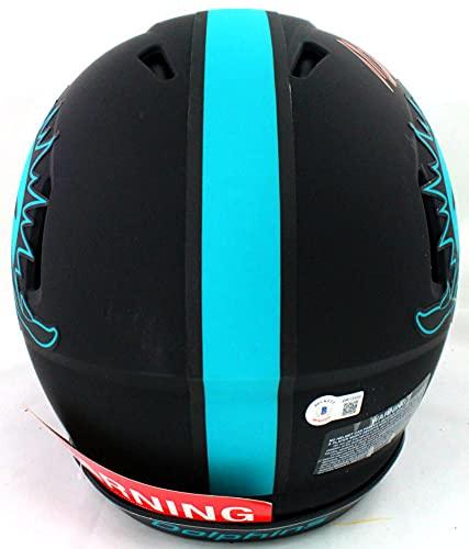 Mike Gesicki Signed Dolphins Authentic Eclipse Speed FS Helmet- Beckett WOrange - Image 3