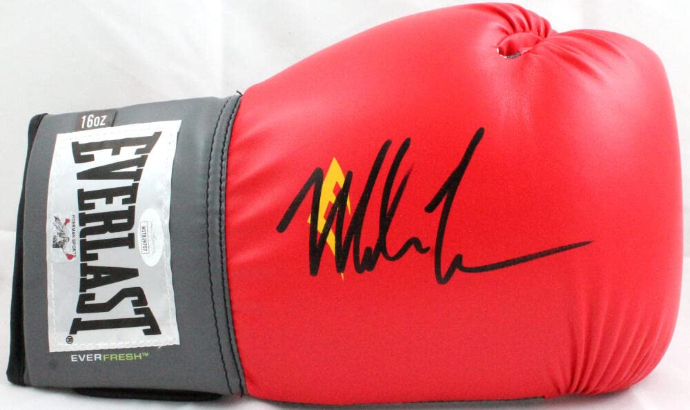Mike Tyson Autographed Red Everfresh Boxing Glove- JSA W Auth right - Image 4