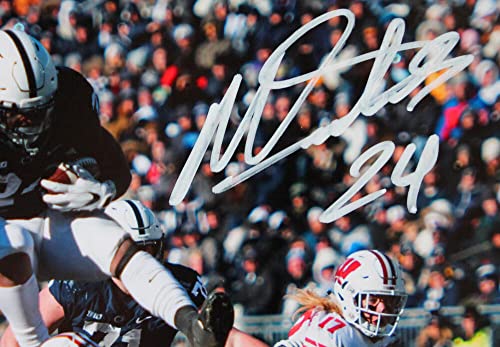 Miles Sanders Autographed Penn State 8x10 HM Jump Photo-Beckett W Hologram White - Image 4