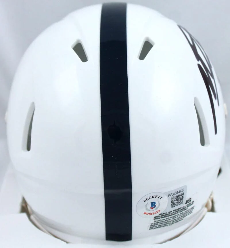 Miles Sanders Autographed Penn State Speed Mini Helmet-Beckett W Hologram - Image 4