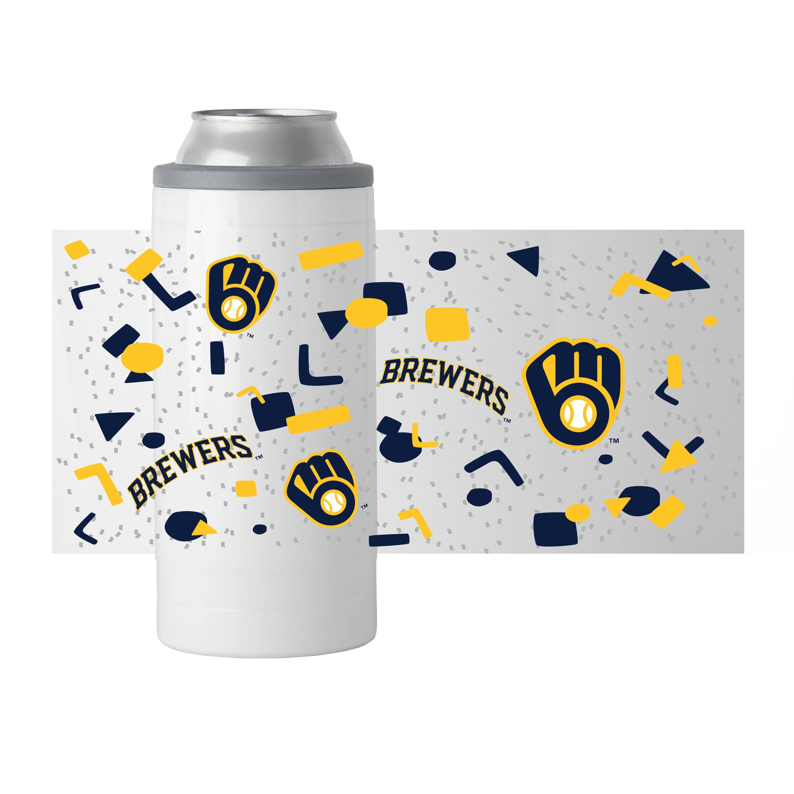Milwaukee Brewers 12oz Flashback Slim Can Coolie - Image 2