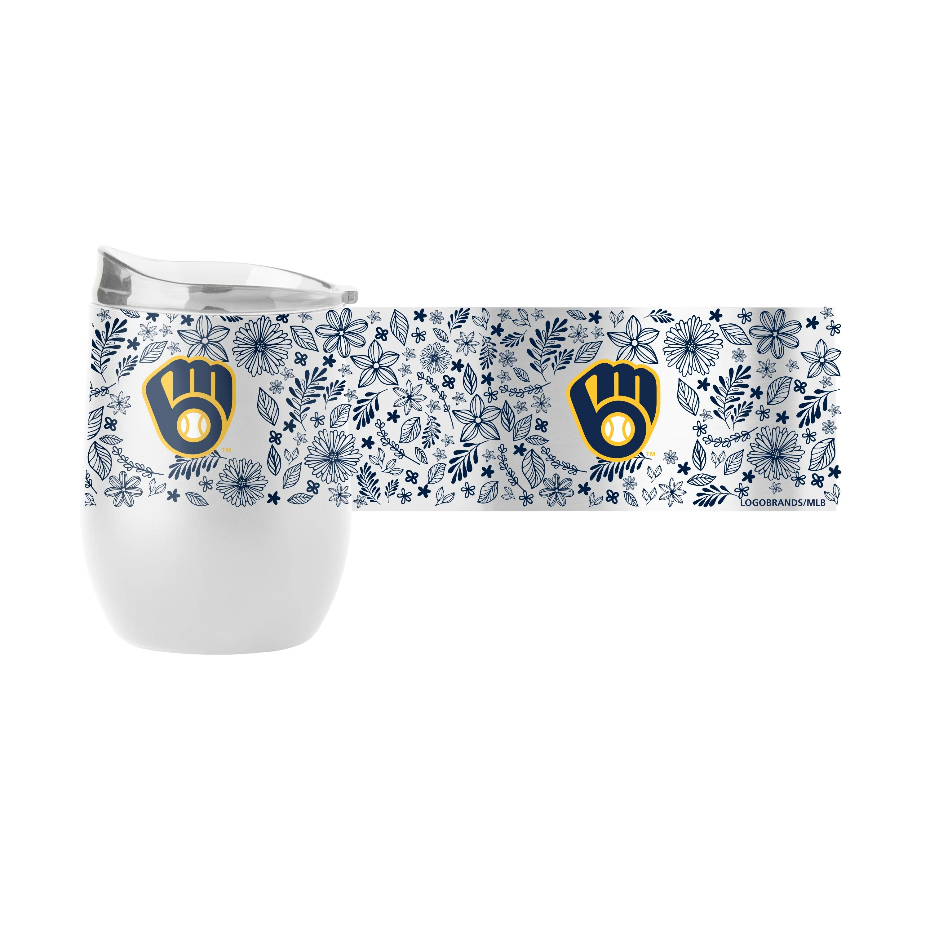 Milwaukee Brewers 16oz Botanical Powder Coat Curved Bev - Image 2