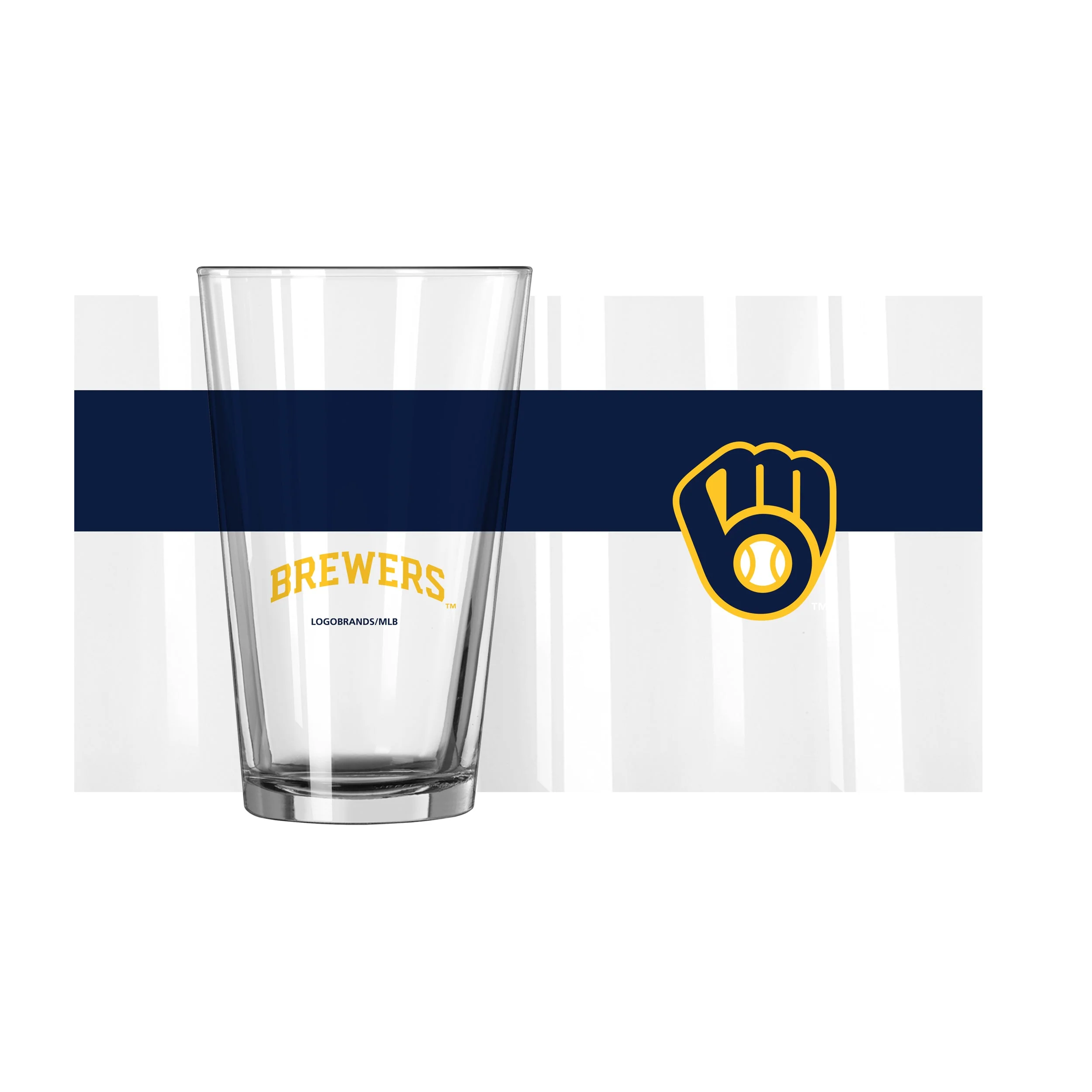 Milwaukee Brewers 16oz Colorblock Pint Glass - Image 2