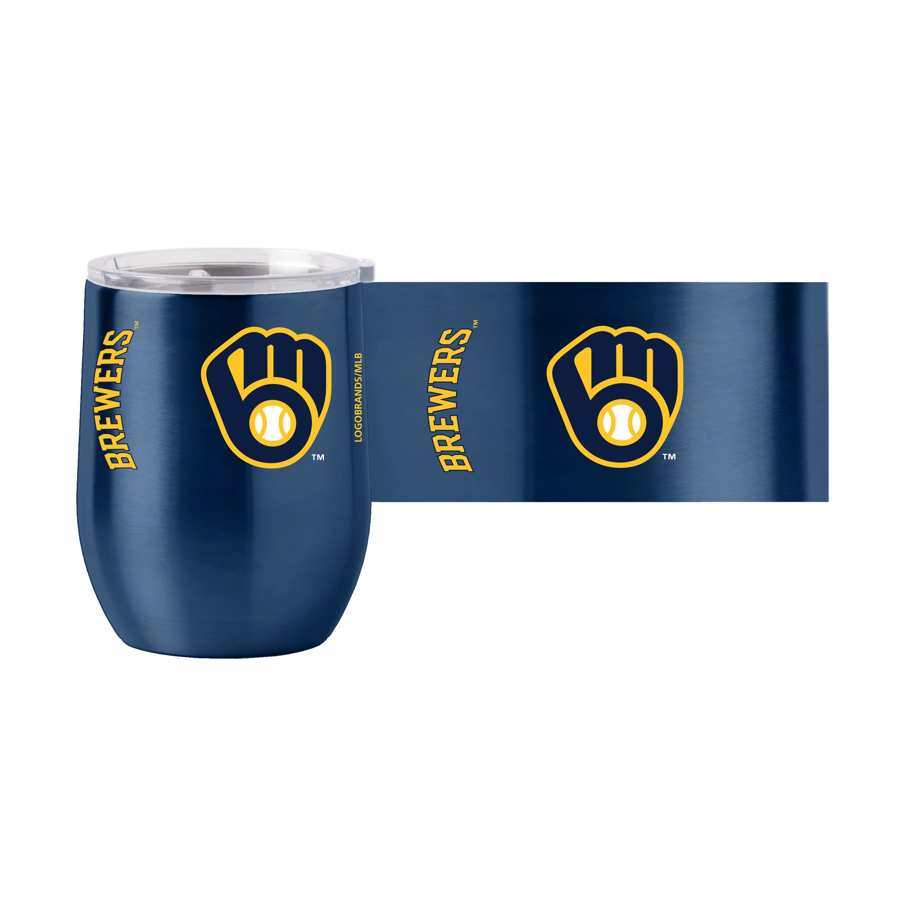 Milwaukee Brewers 16oz Gameday Stainless Curved Beverage - Image 2
